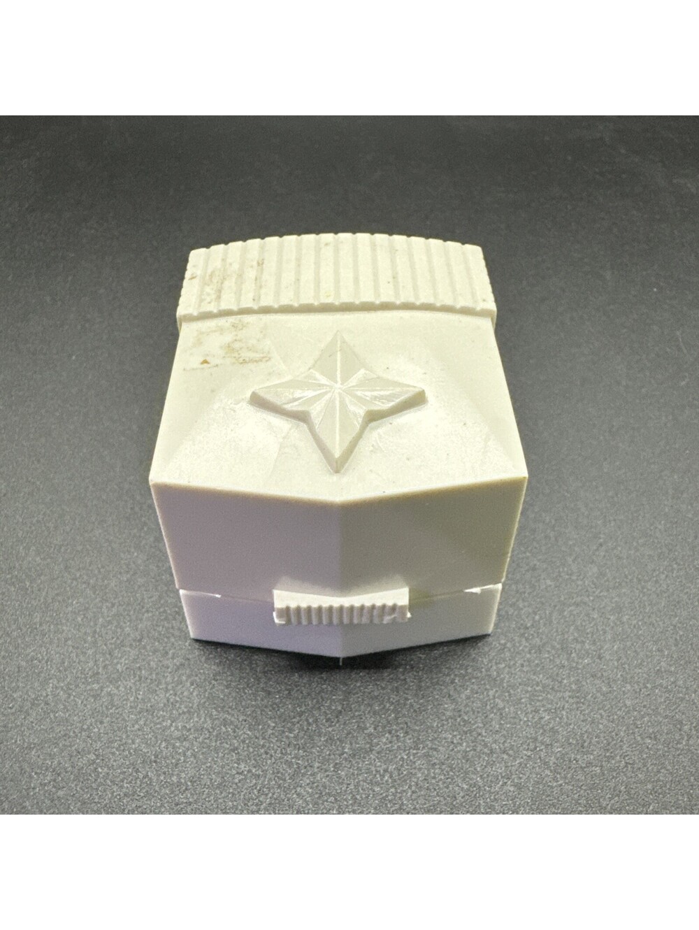 Vintage Art Deco MCM White Celluloid Plastic Ring Box Presentation Box